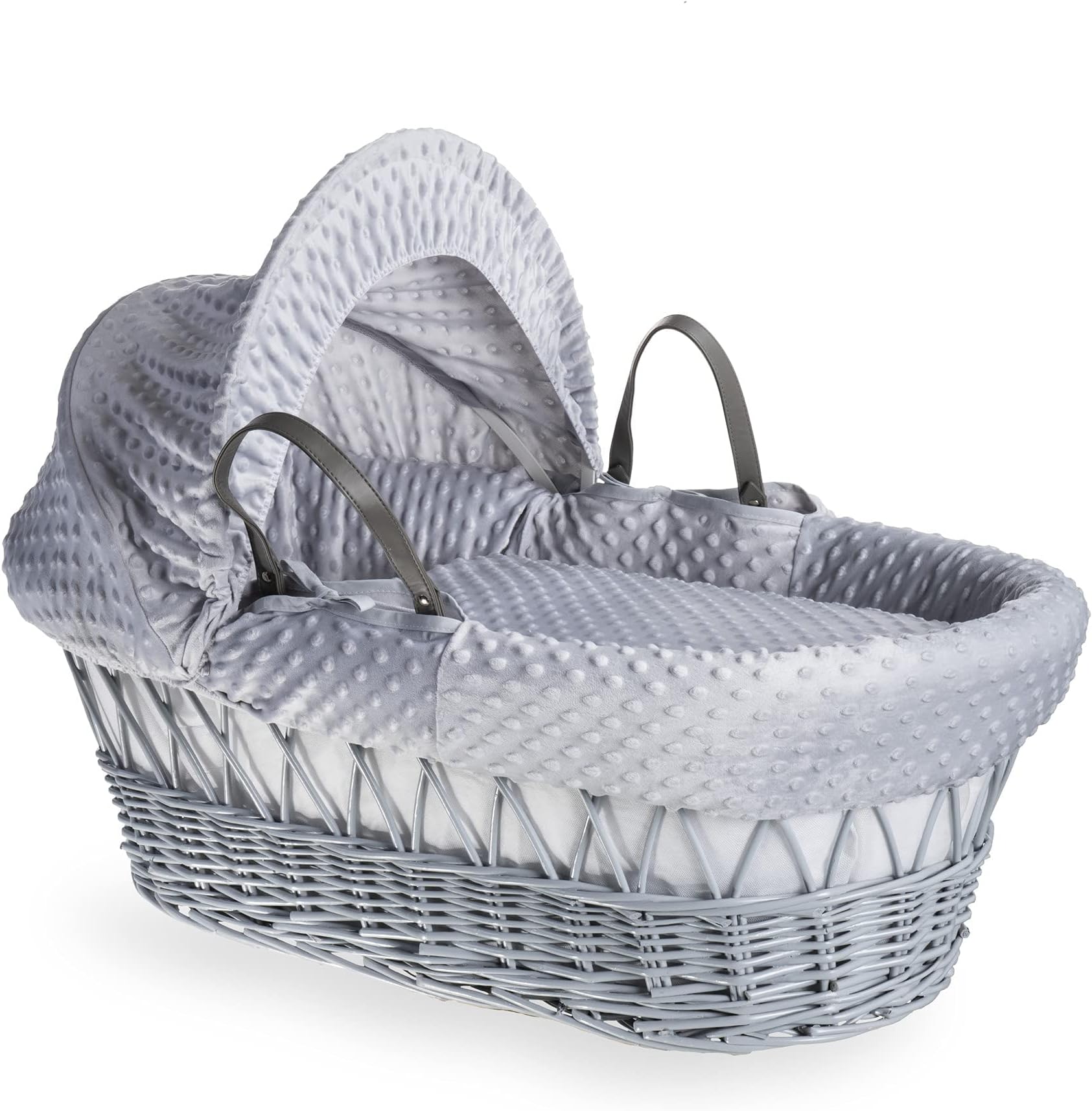 ELEGANT BABY Kinder Valley White Teddy Wash Day Palm Moses Basket
