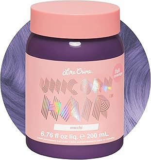 Unicorn Hair Dye Full Coverage, Mochi (Lavender) - Vegan and Cruelty Free Semi-Permanent Hair Color Conditions & Moisturizes - Temporary Purple Hair Dye With Sugary Citrus Vanilla Scent