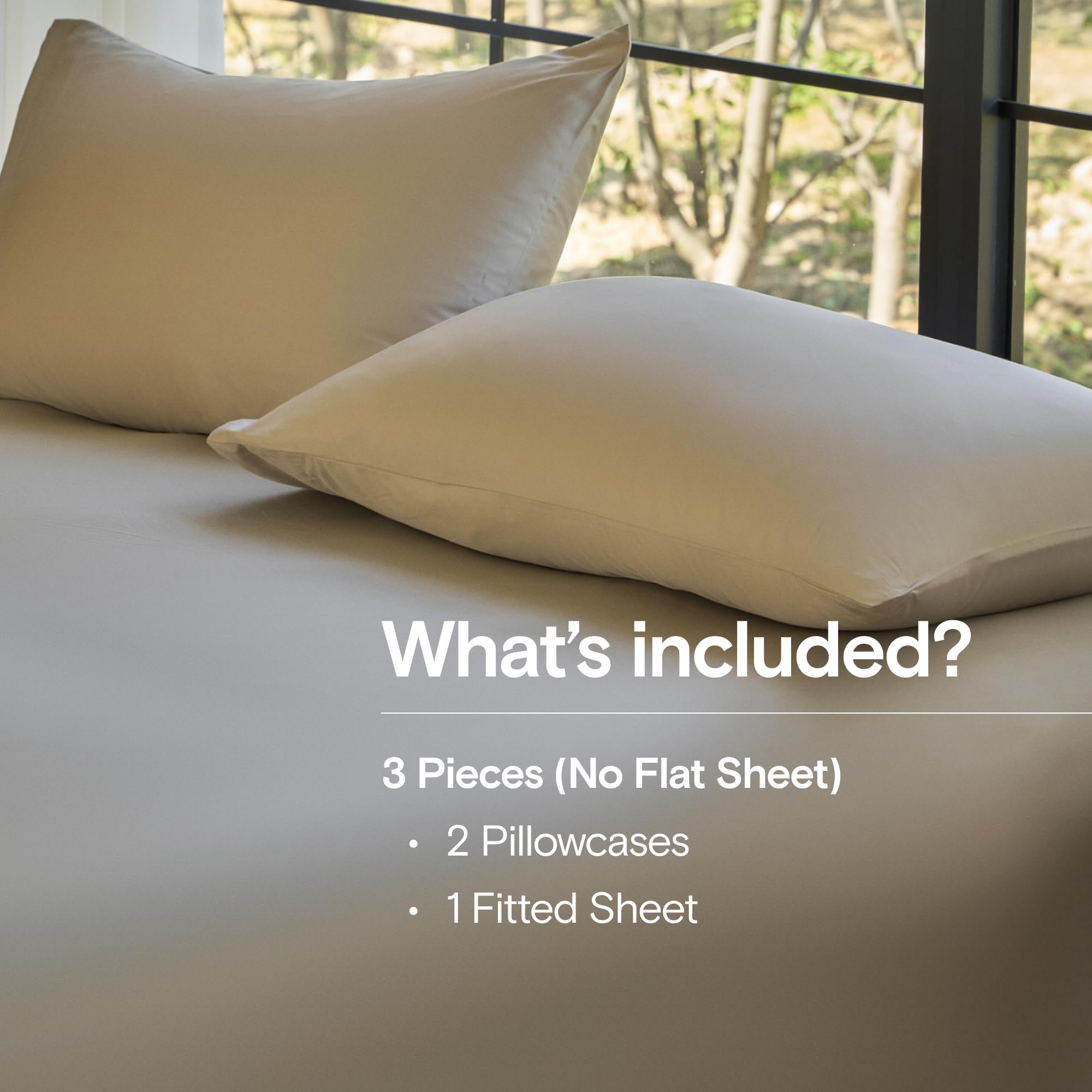 DOZ By SIJO 100% Organic Bamboo Viscose Top Sheet - Buttery Soft, Cooling For Hot Sleepers (Full/Queen, Ivory) - View #6