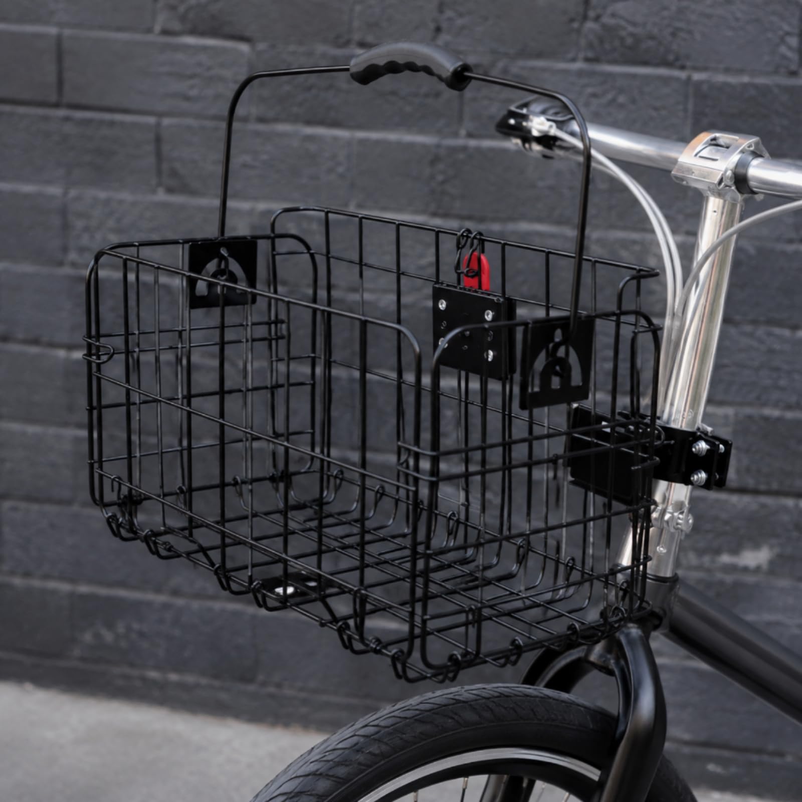Panier Vélo Pliable Amovible, Modèle Pliable avec Sac Intérieur Et Boîte en Carton