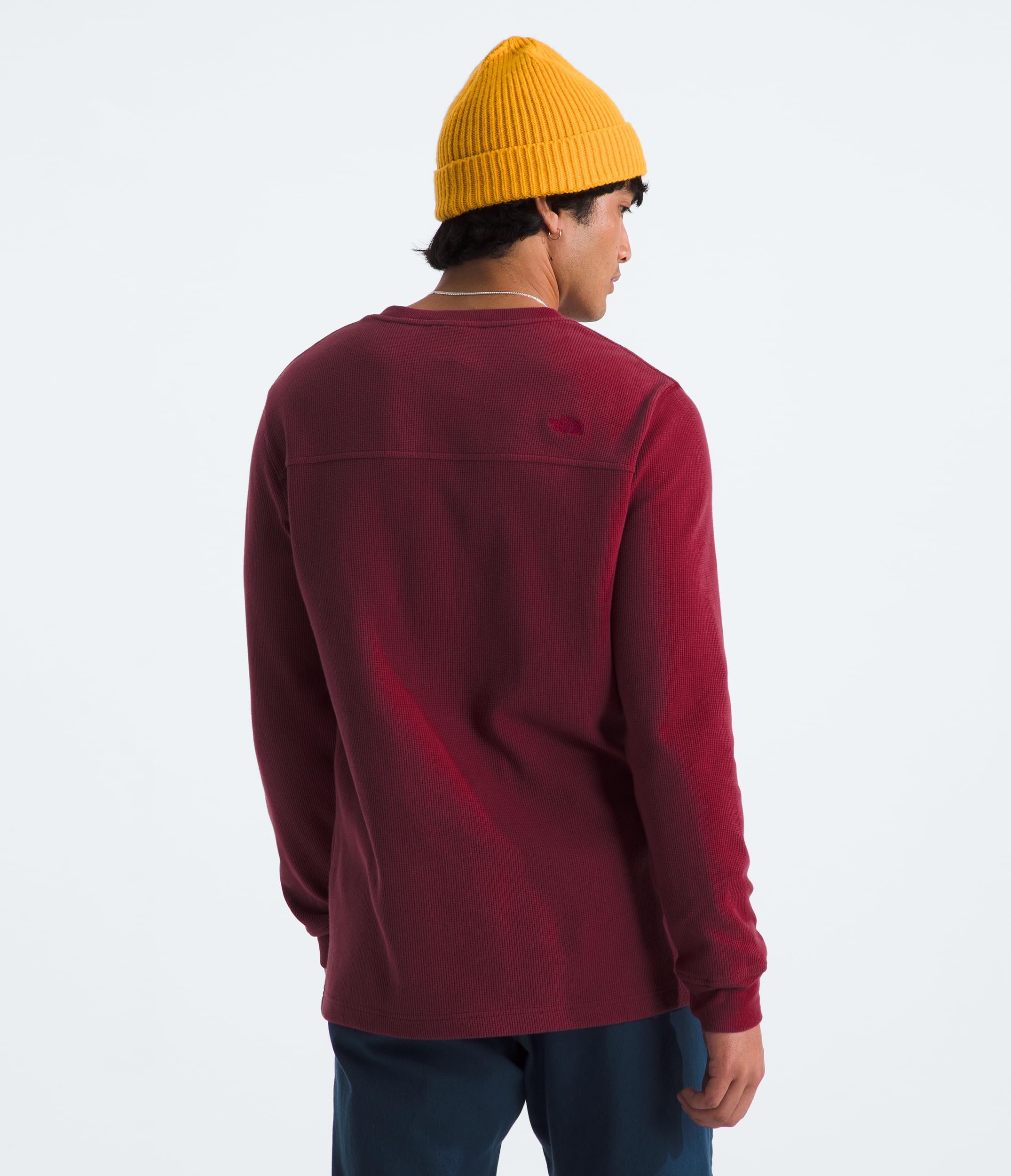 Amazon.com: The North Face Men's Waffle L/S Henley, S, Beetroot