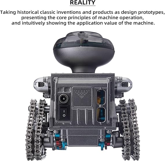 3D Metal Puzzle for Adults, Commemorative Tank Robot Mechanical Model with LED Eyes & Bluetooth Speaker, APP Controlled Metal Robotics STEM Projects, Creative Gift for Teens, 160PCS