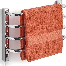Toalheiro Térmico 110v para 1 Toalha Fio Lado Esquerdo Cromado