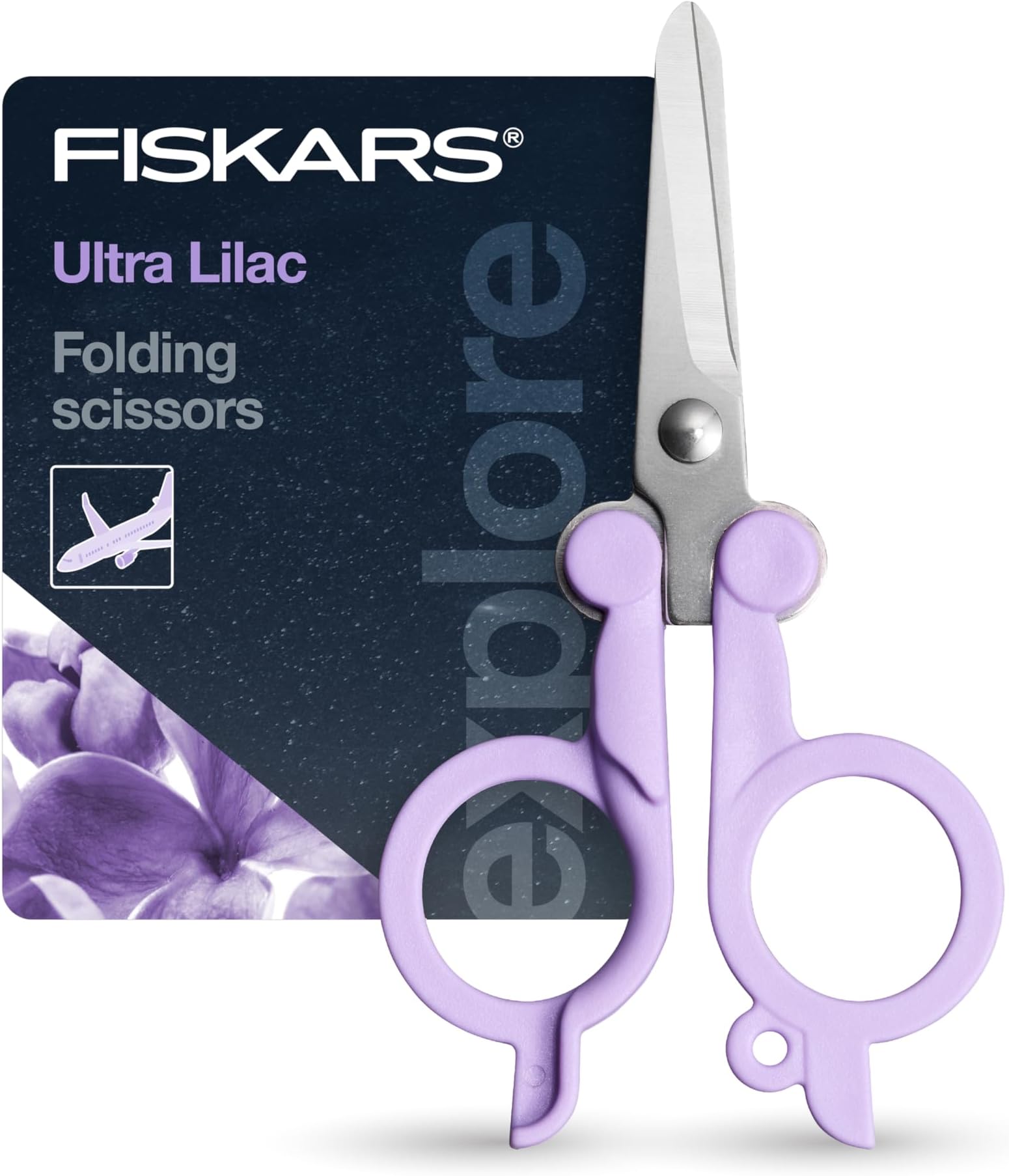 Explore Folding Scissor, Designer Collection, Ultra Lilac, Travel Friendly
