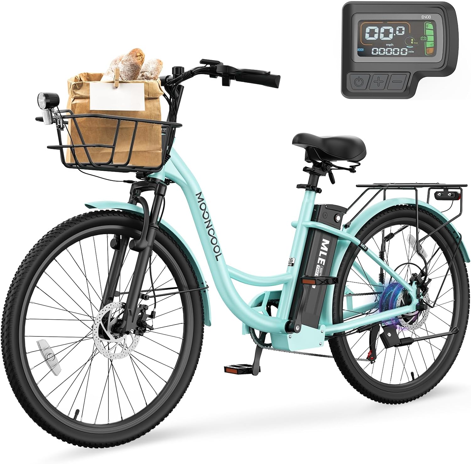 LILYPELLE Electric Bike for Adults, 700W Peak Power Commuter Ebike with 36V 10.4Ah Removable Battery, 7-Speed Electric Cruiser Bike Women Men Electric Bicycle City Cruiser Ebike E-Bicycle