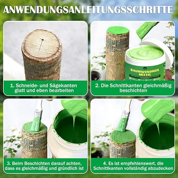 Wound Closure for Trees Cotton Wax Wound Closure with Brush Cotton Wax for Fruit Trees Promotes Wound Healing Quickly Forms a Protective Film Wound Fastener for Treatment on Ornamental (500 g)