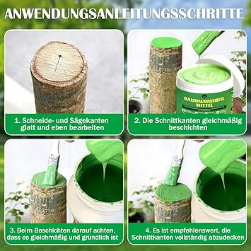 Wound Closure for Trees Cotton Wax Wound Closure with Brush Cotton Wax for Fruit Trees Promotes Wound Healing Quickly Forms a Protective Film Wound Fastener for Treatment on Ornamental (500 g)
