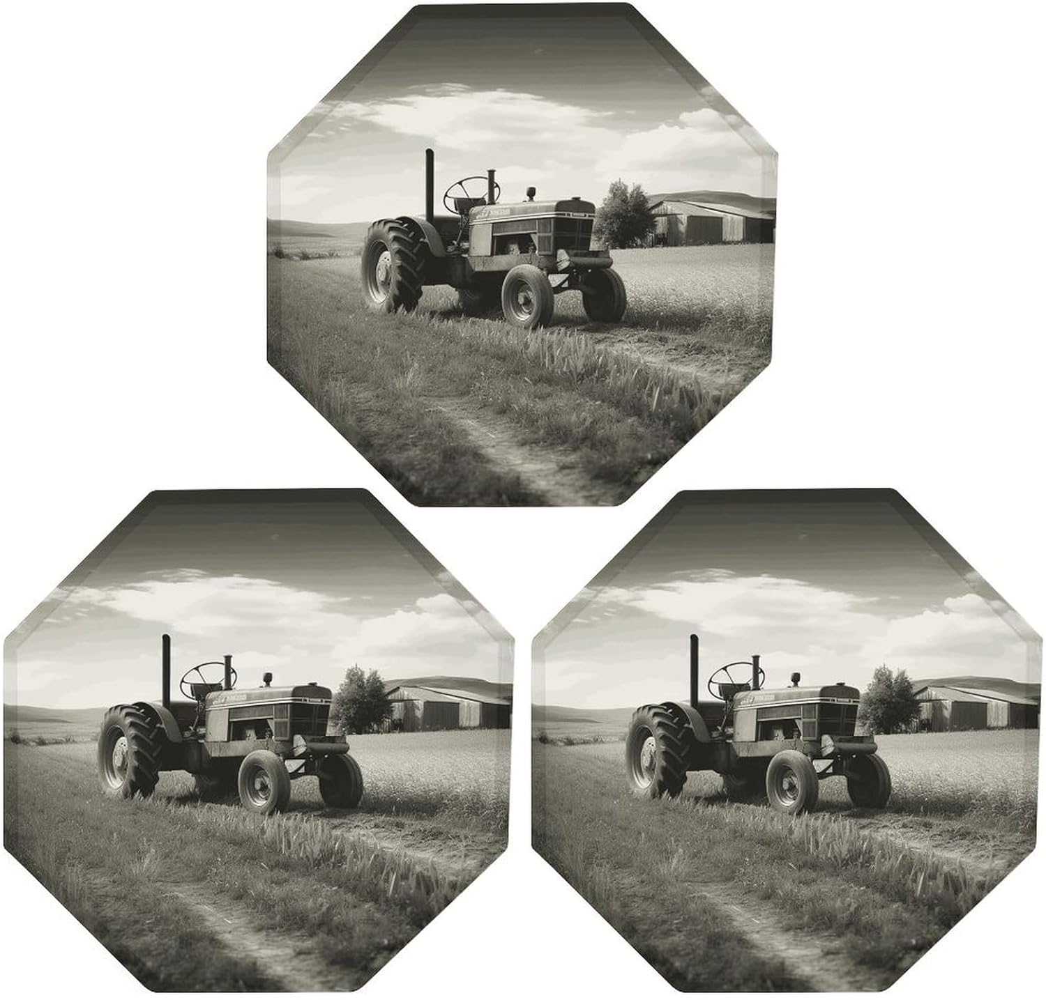 Ctagon Metal Sign for Home, Modern Display Plate for Kitchen, Tractor Agriculture Tranquil Plates Accent Hanging Wall Decorations 3PCS for Living Room, Bedroom, Hallway, Hotel