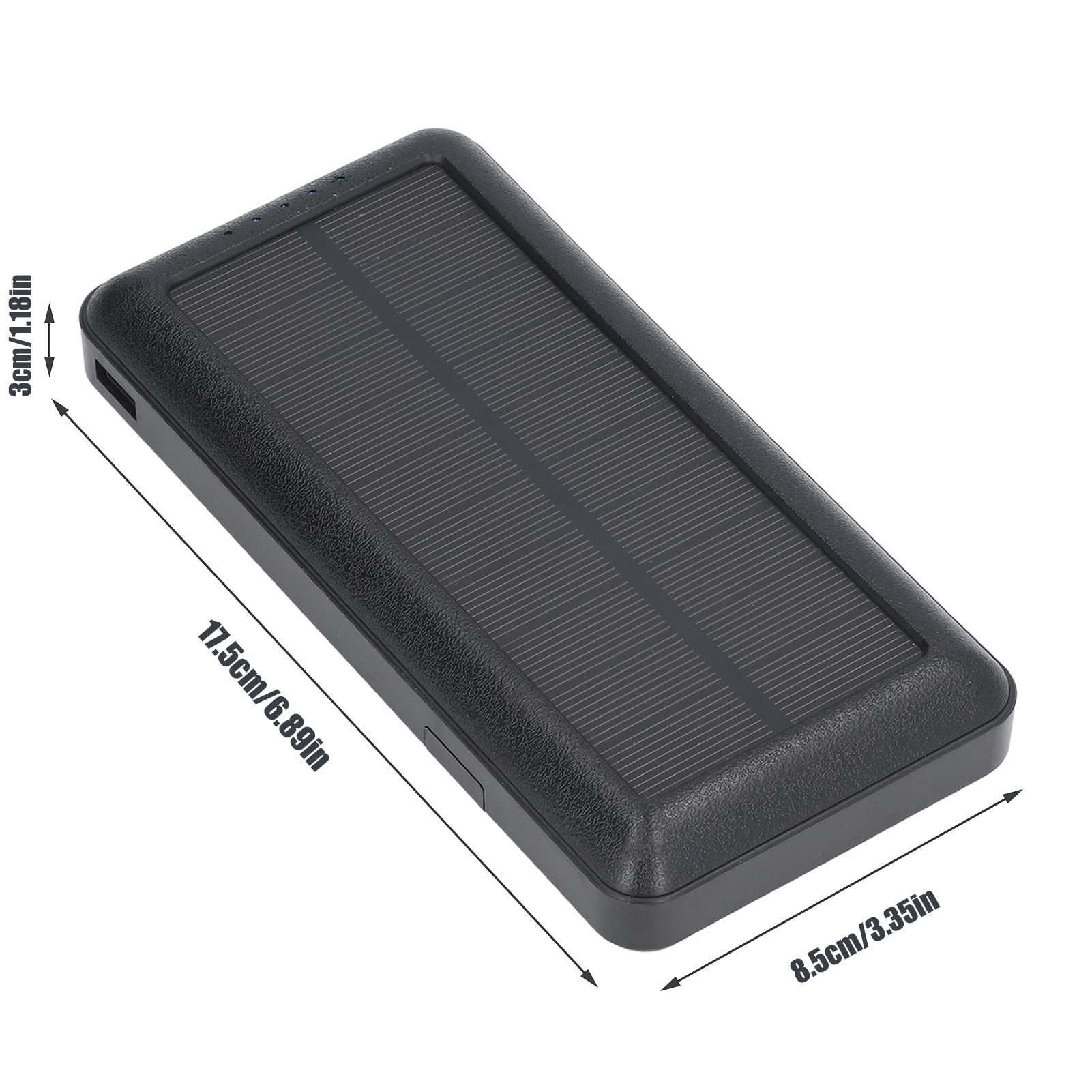 YWBL-WH Power Bank Solare Portatile 30000mAh con 2 Luci LED, per Uso