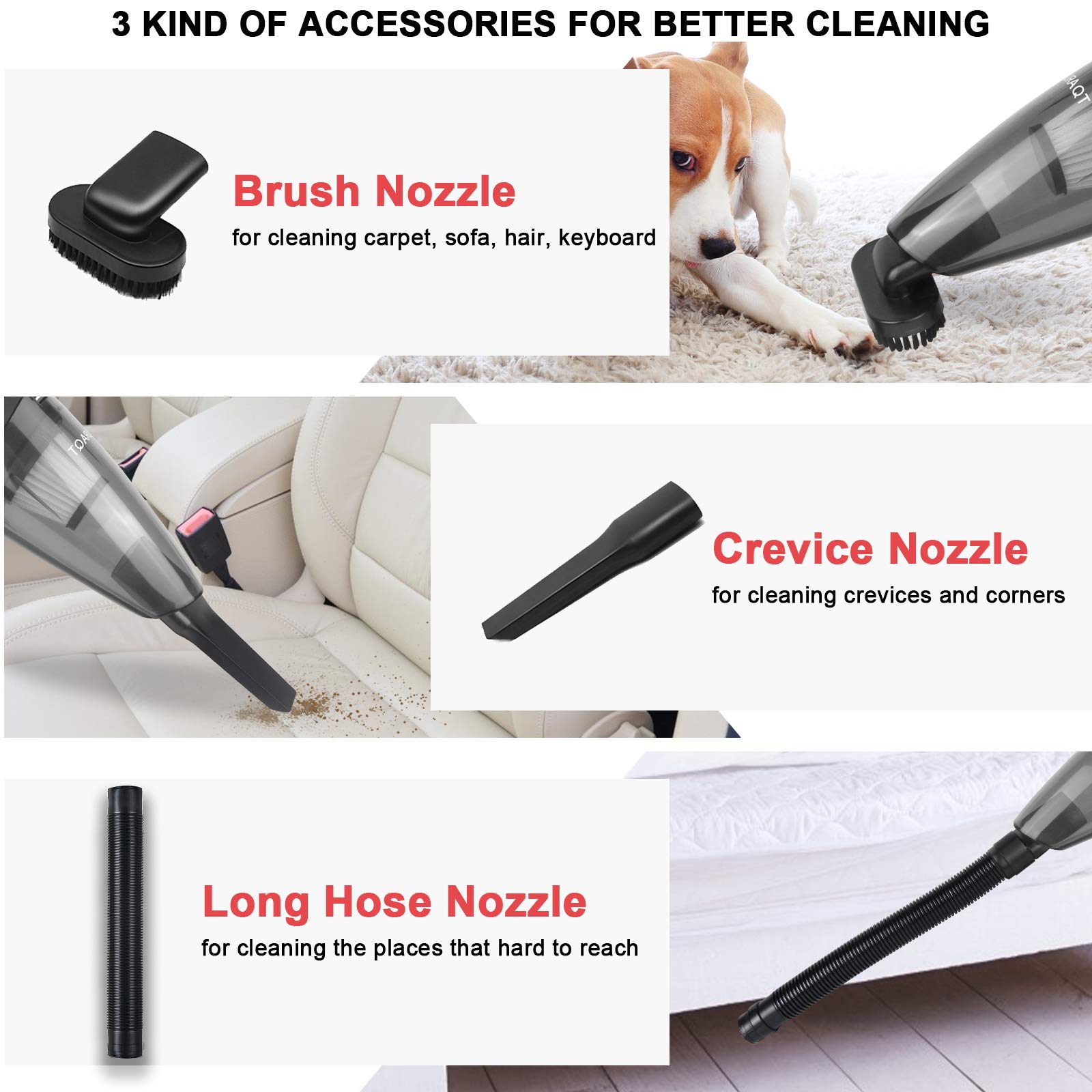 URAQT Handheld Vacuums Cordless, 120W 