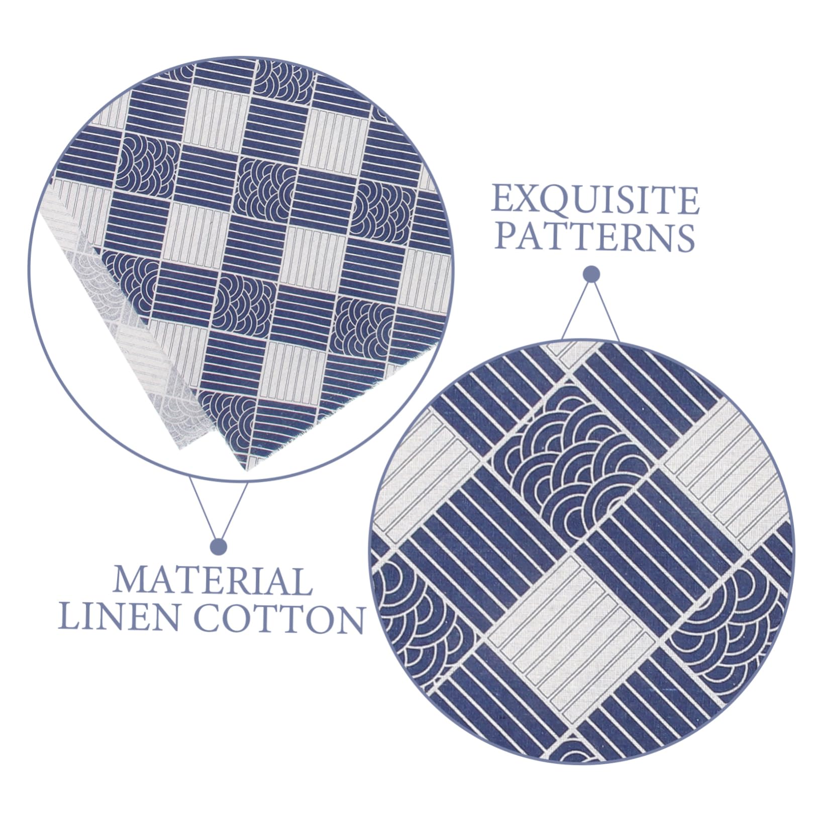 Tessuto Patchwork in Lino Cotone 3 Fogli per Cucito Creativo