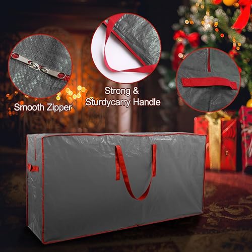 Miniatura 10 de Bolsa de almacenamiento para árbol de Navidad, paquete de 2 bolsas de almacenamiento para árbol de Navidad que se adapta a árboles desmontados de