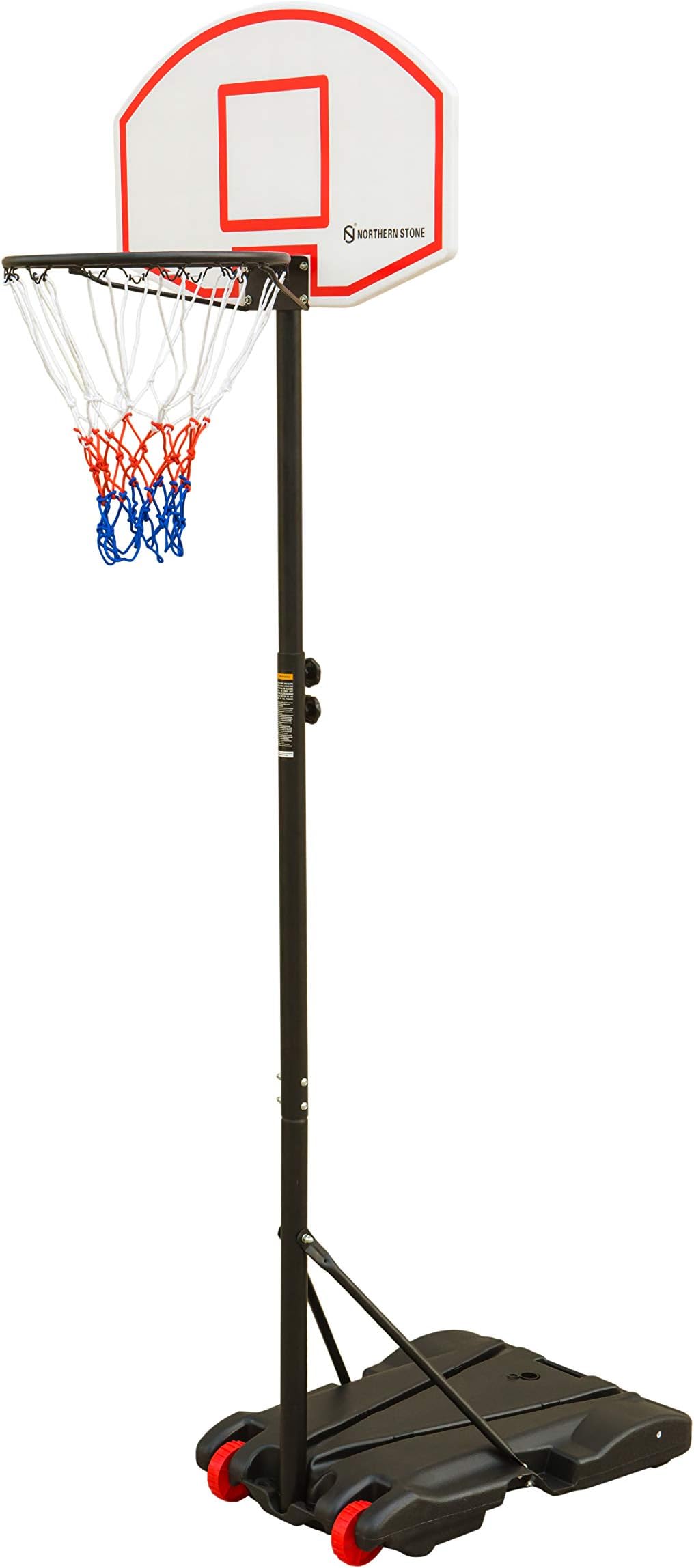 Junior Height Adjustable Basketball Hoop, Free Standing Portable Basketball Stand for Kids