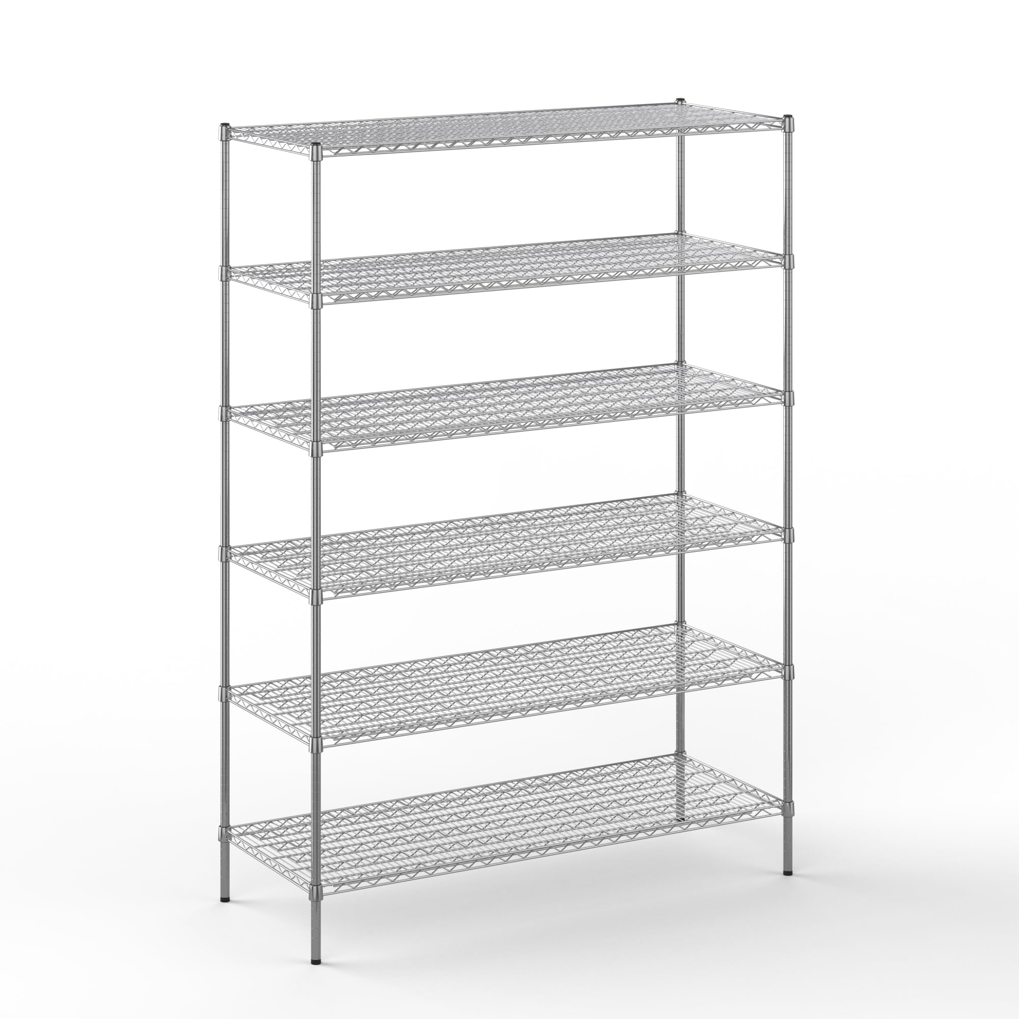 24" Deep x 60" Wide x 86" Height Wire Shelving Kit | 6-Tier | NSF Commercial Storage Rack Unit