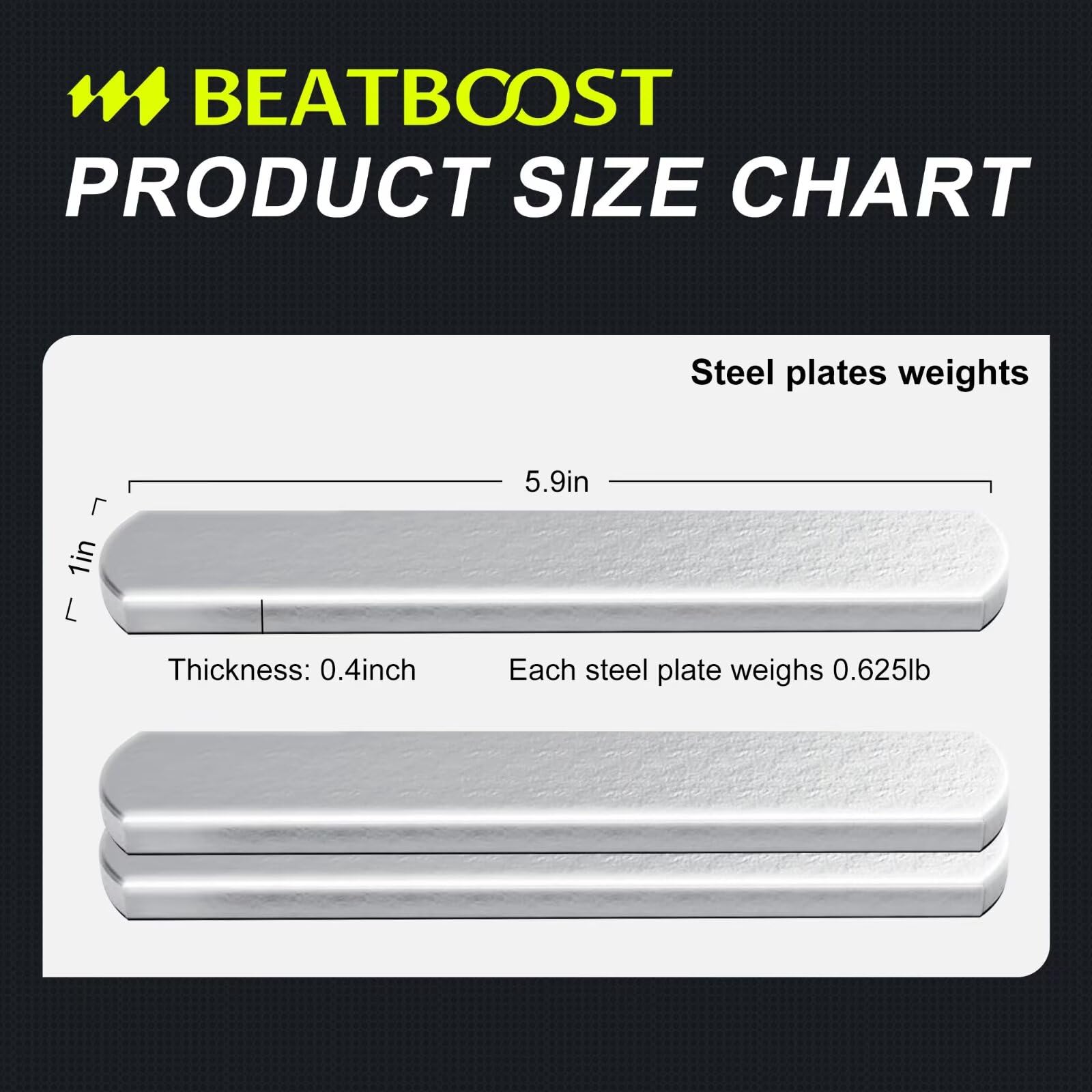 Weighted Vest Steel Plates Weight Adjustable 20LB for BeatBoost Weight Vest Wrist Ankle Weight Women Men