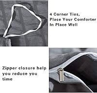 Vista 4 de AveLom - Juego de funda de edredón de sirsaca tamaño California King (104 x 98 pulgadas), 3 piezas (1 funda de edredón + 2 fundas de almohada)