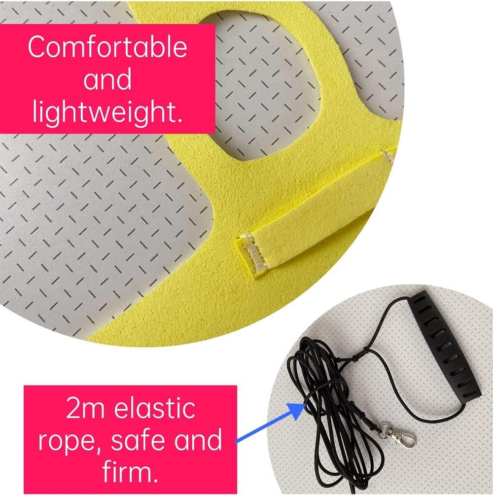 Bird Flight Harness Vest, Parrot Suit with Leash for Parakeets Cockatiels Conures Budgies, Flying Clothes Rope and Handle Outdoor Activities Training, Anti Bite (XS, Yellow)