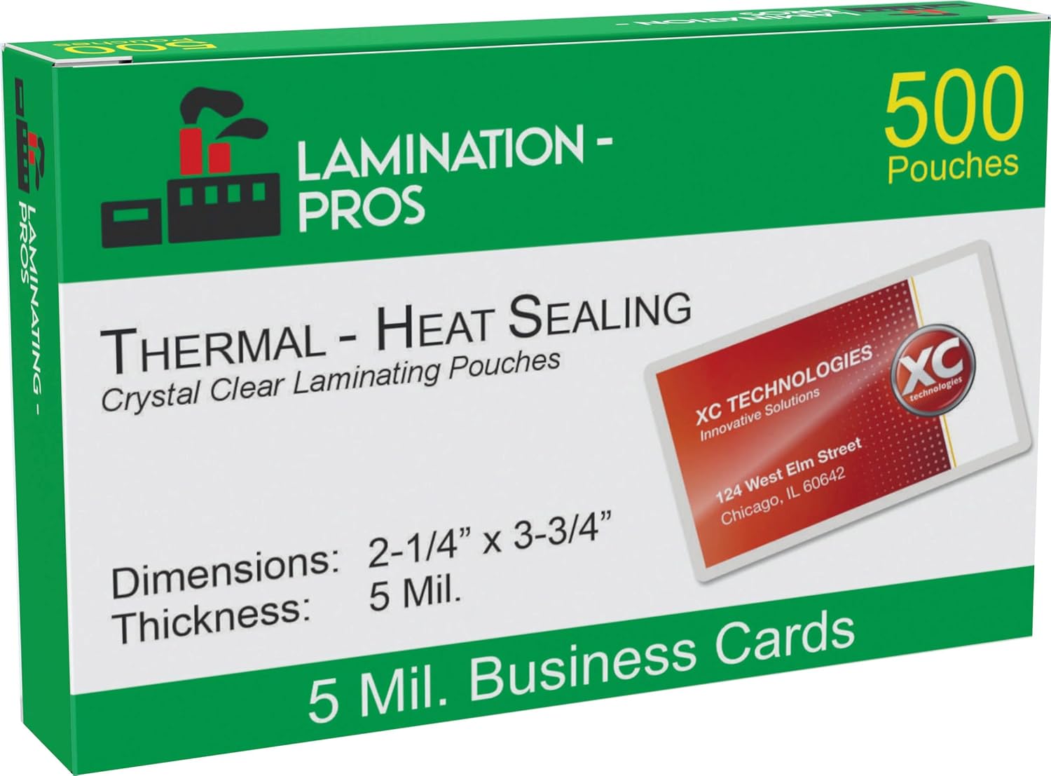 Business Card Laminating Pouches, 5 Mil Business Card