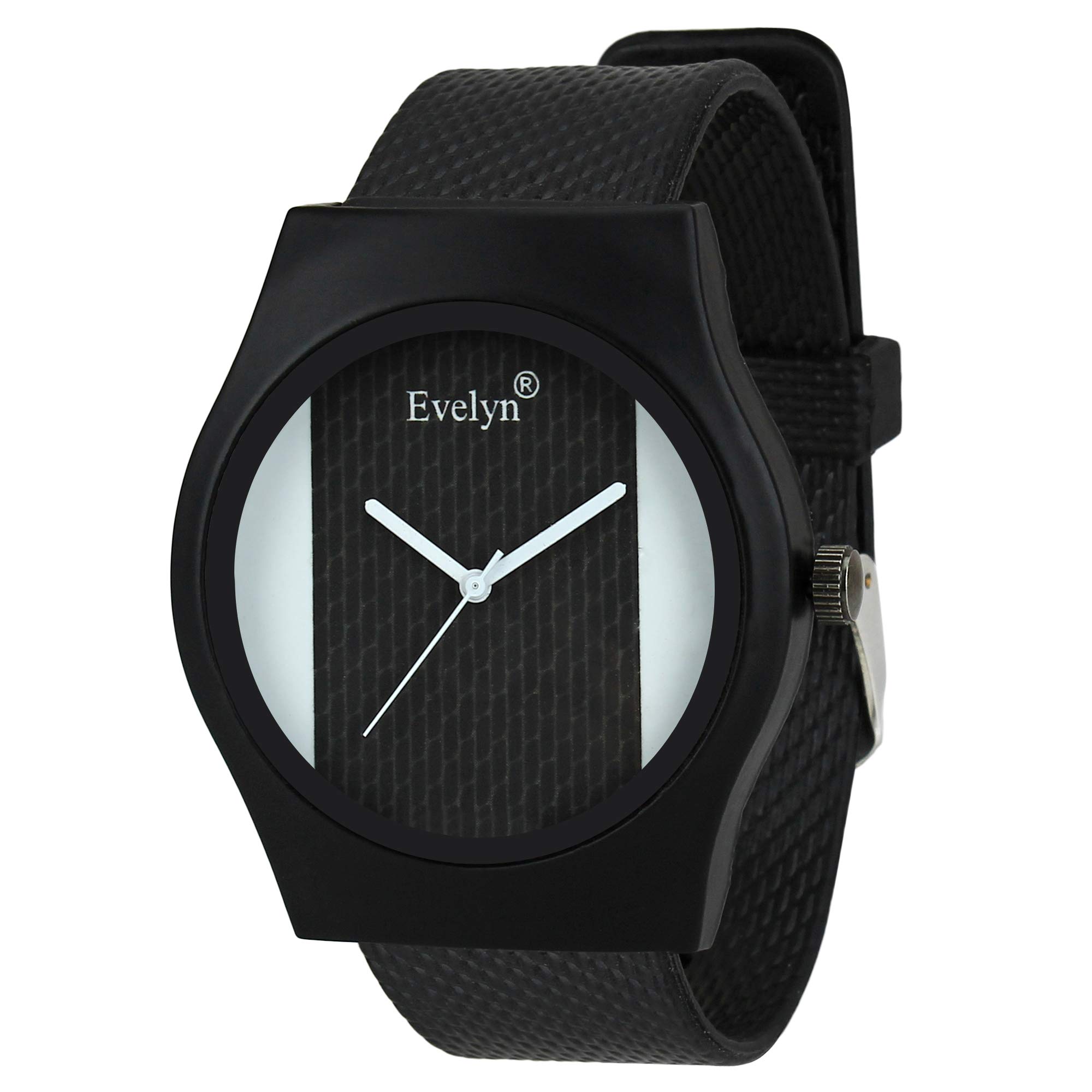 Evelyn Black-White dial Watch for Boys Rubber Collection (B085G2726V) Amazon Price History, Amazon Price Tracker