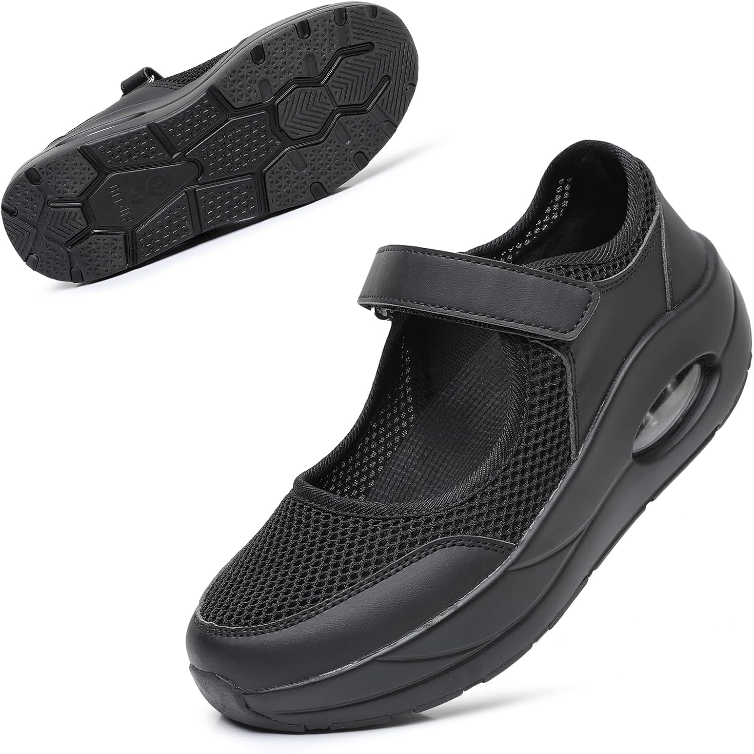 Git-up Women's Arch Support Walking Shoes, Breathable Wide Toe Box Nursing Work Shoes for Plantar Fasciitis, Comfortable Non Slip Orthopedic Sneakers for Flat feet