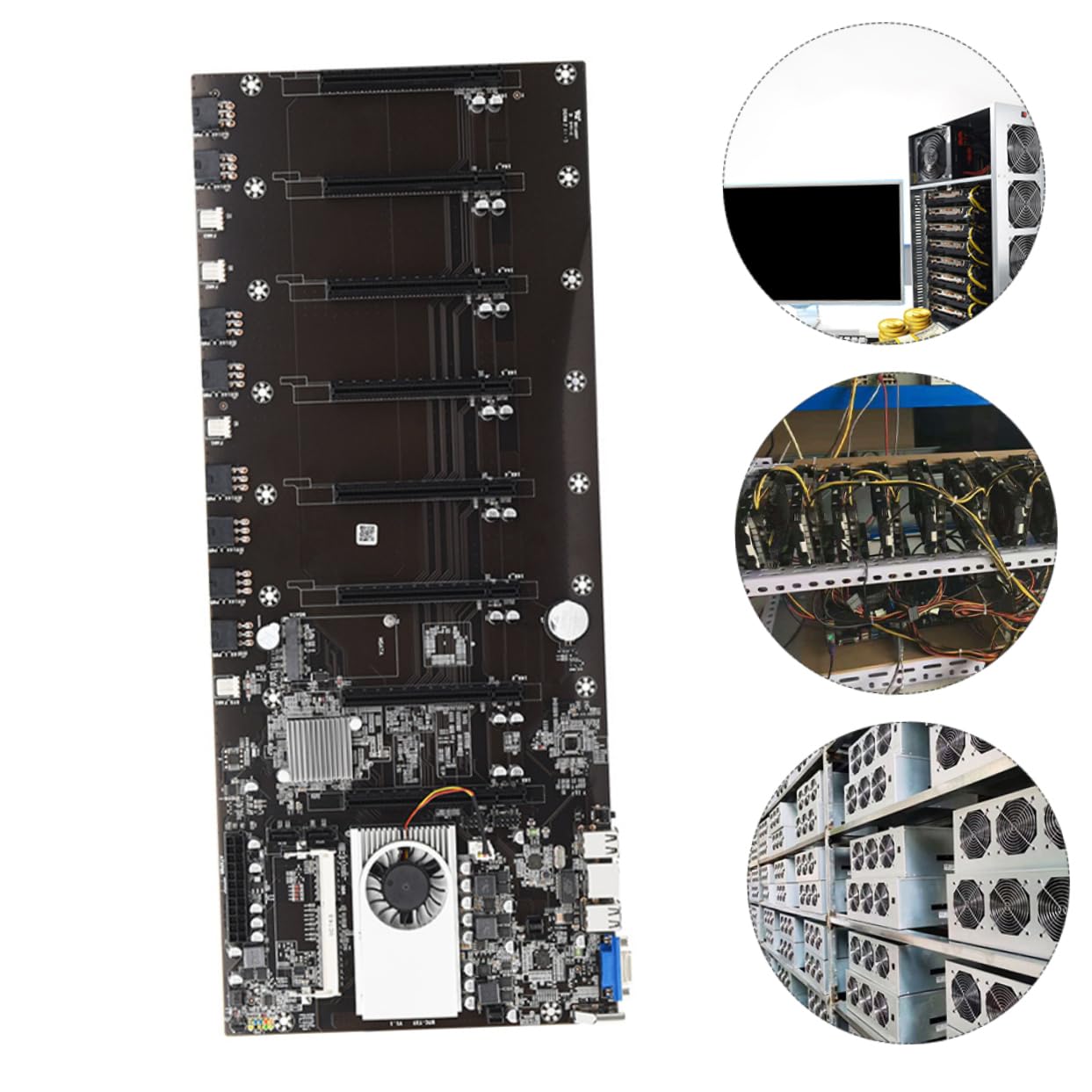 Scheda Madre Per Macchine Da Mining Con Supporto Cpu e Slot Gpu Prestazioni Elevate e Consumo Energetico Ridotto