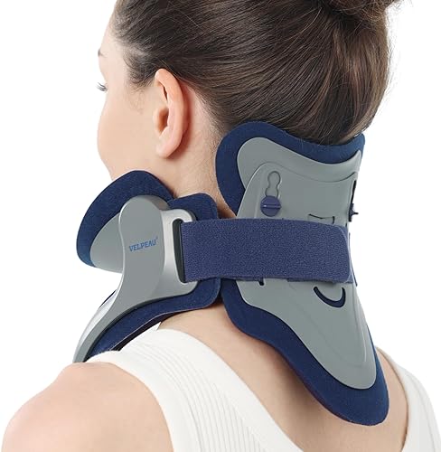 Miniatura 2 de Velpeau Dispositivo de tracción cervical para el cuello, soporte ajustable para el cuello para hombres y mujeres, estirador de cuello para alivio