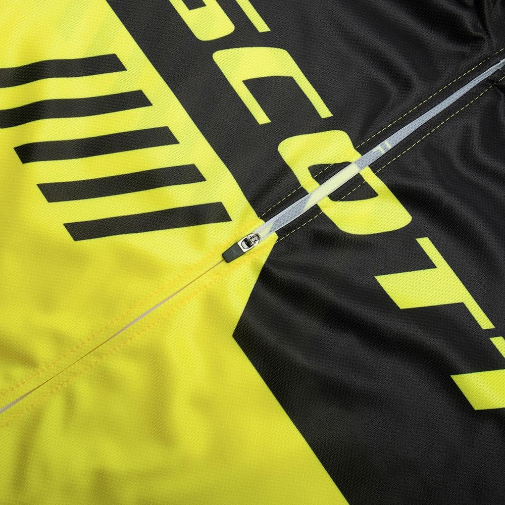 Moxilyn Maglia da Ciclismo da Uomo, Colore Nero, in Poliestere