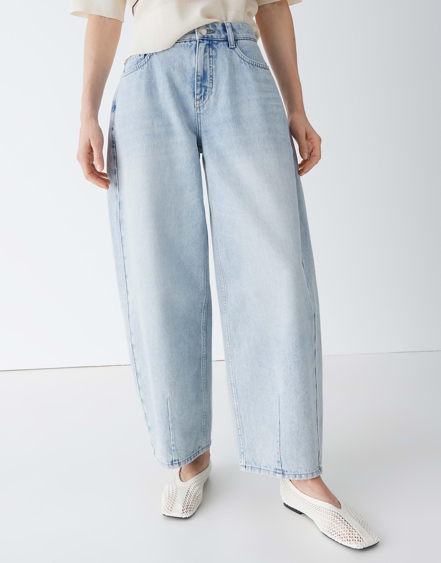 OPUS Damen Barrel | LOLAH Breath Barrel Jeans aus BCI Cotton Mid Rise