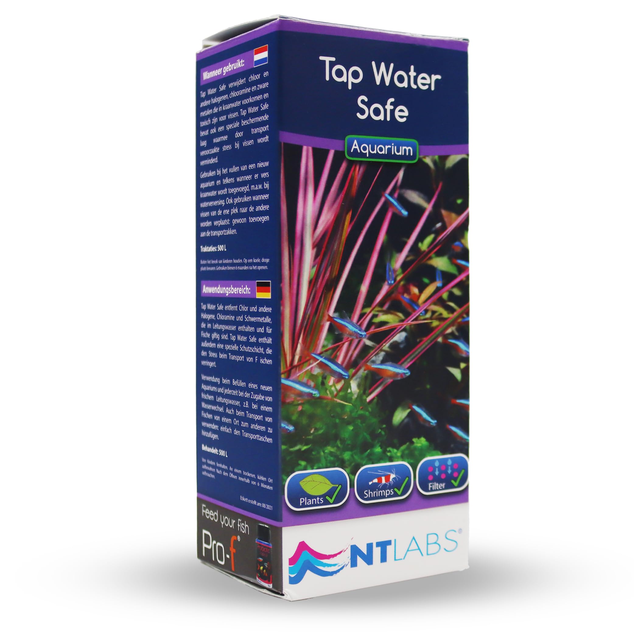 Tap Water Safe, Tap Water Dechlorinator, Removes Chlorine, Chloramine & Heavy Metals, Makes Water Safe for Fish, Tropical & Coldwater (250ml - Treats 1250L)
