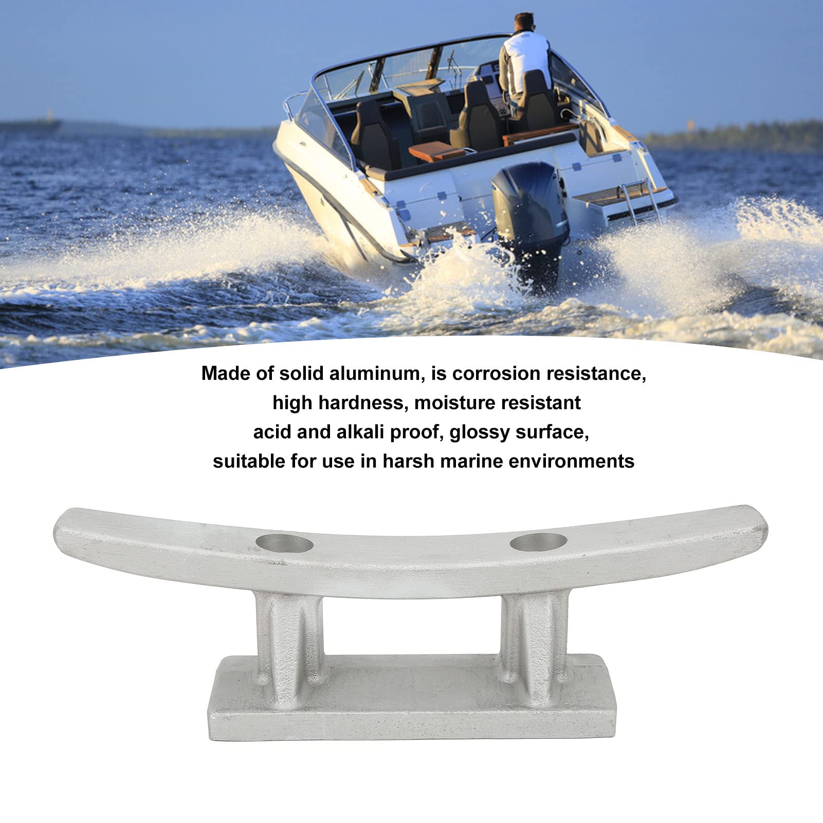 Taquets de Quai en Aluminium pour Pont Marin, Corde d'amarrage, Taquet d'ancrage pour Bateau, canoë, Kayak, Bateau