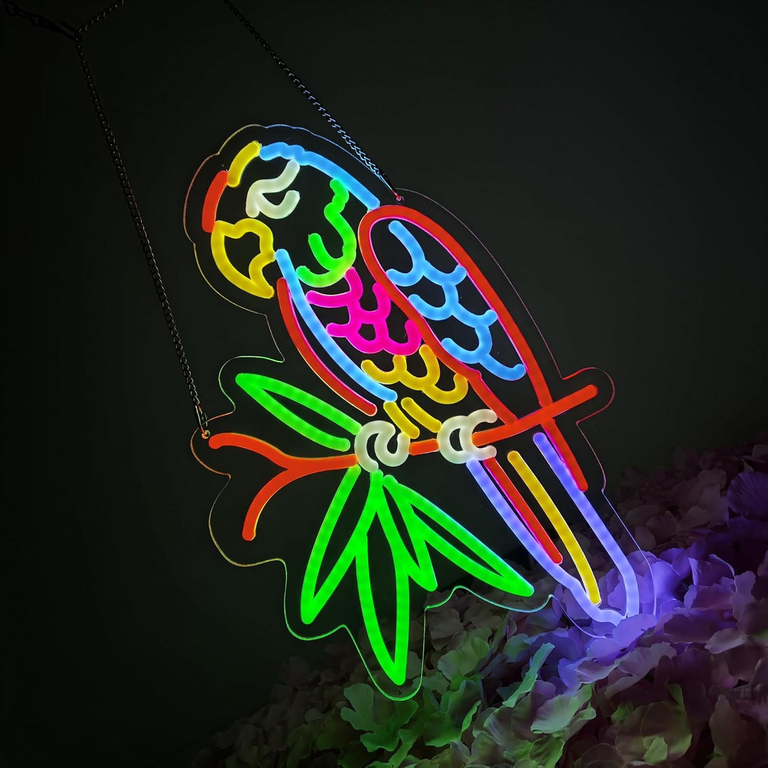 Parrot Neon Sign Night Light for Bar Club Bedroom Hotel Pub Cafe Wedding Birthday Party Gifts