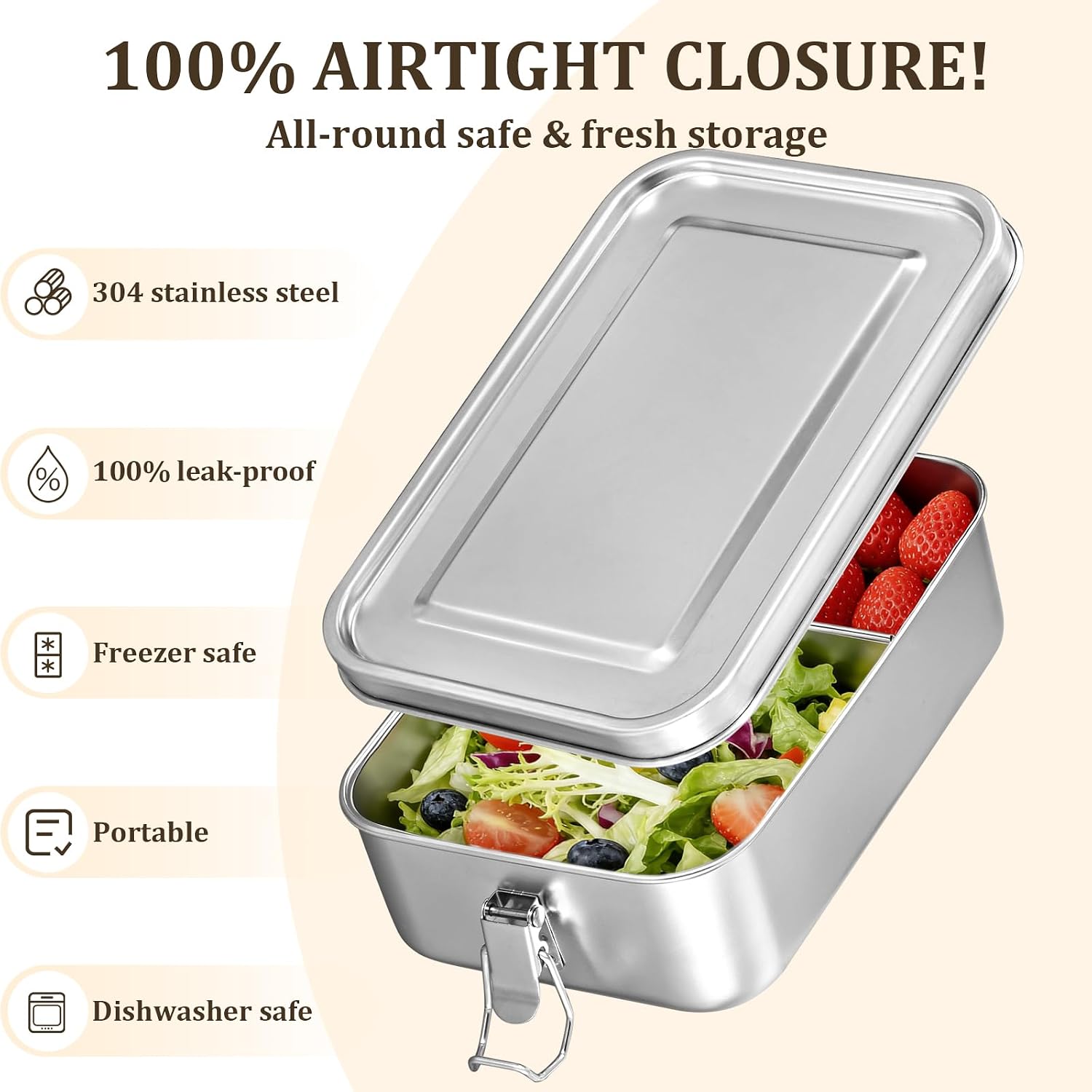 Qtencas Stainless Steel Lunch Box Kids