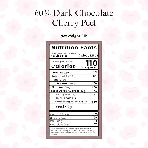 Miniatura 2 de Andy Anand Chocolatier 60% de cáscara de cereza de chocolate oscuro, caja de regalo de 1 libra, 105 piezas. Sumergido a mano, volado fresco de