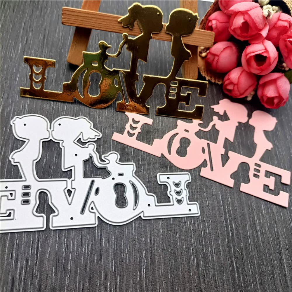 Heart Die Cut Cutting Dies Heart Metal Embossing Stencil Mould Template ...
