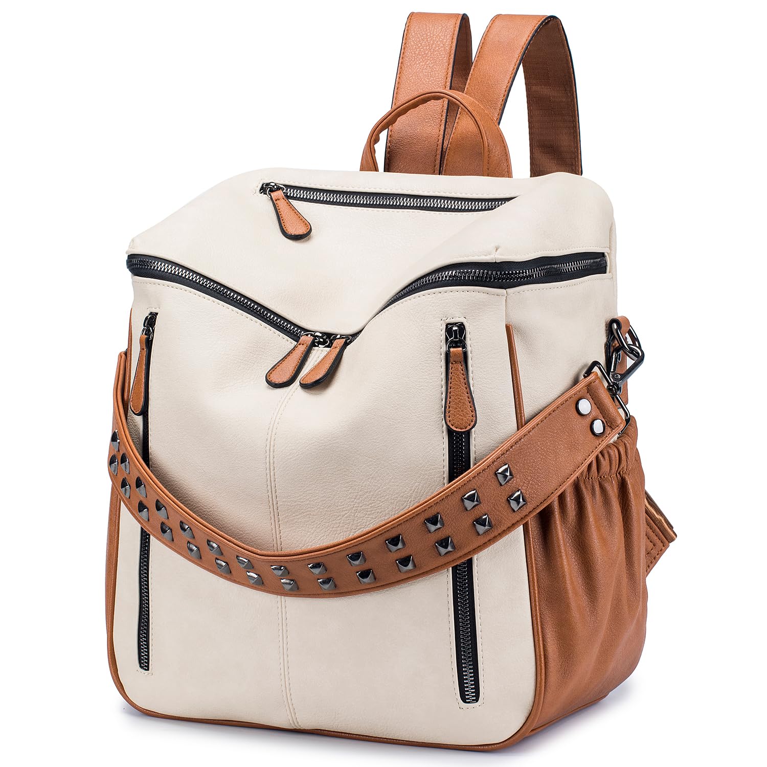 RoulensWomen Backpack Purse Fashion Leather Large Ladies Shoulder Bags Travel Backpack Purse for Women