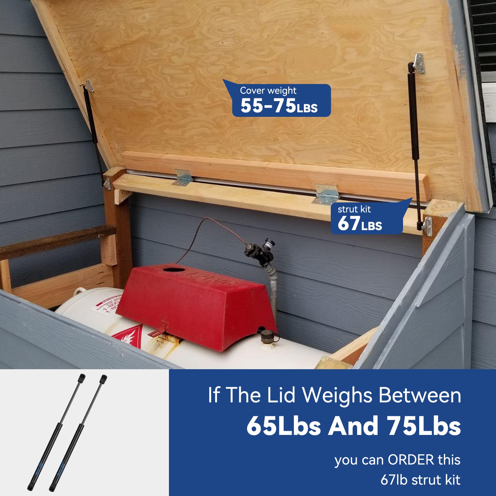 15 Inch 60 LB Gas Prop Shocks Lift Support Struts, Ml13