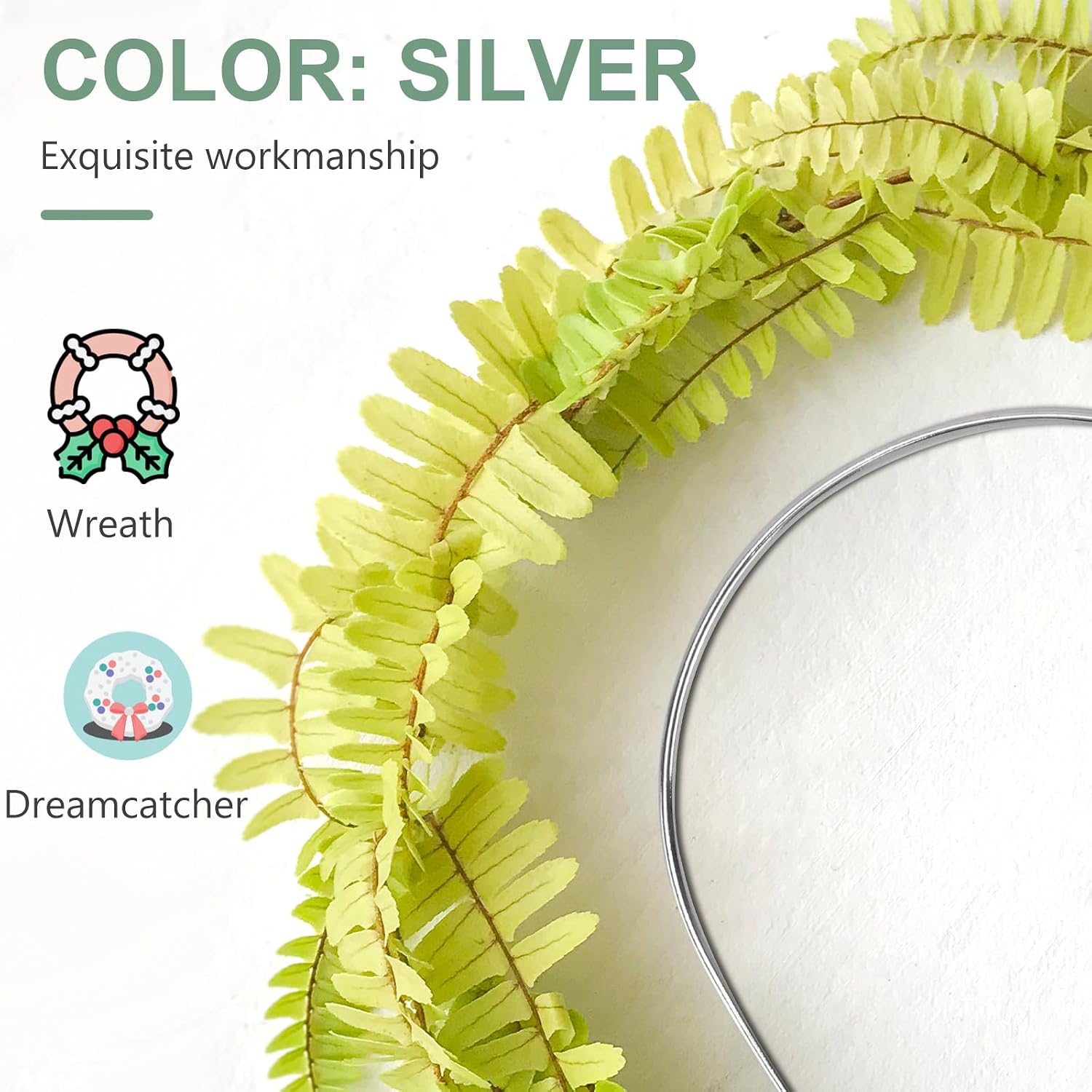 Generic 16Pcs 16Pcs Metallic Dream Catcher Rings for DIY Crafts Assorted Shapes and Wreath Hoops Sturdy Wear-Resistant Garland Accessories for Wall Hanging and Handmade