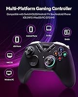 Vista 4 de DOYOKY Controlador inalámbrico para juegos controlador Bluetooth para PC Android vapor interruptor controlador de PC con retroiluminación LED