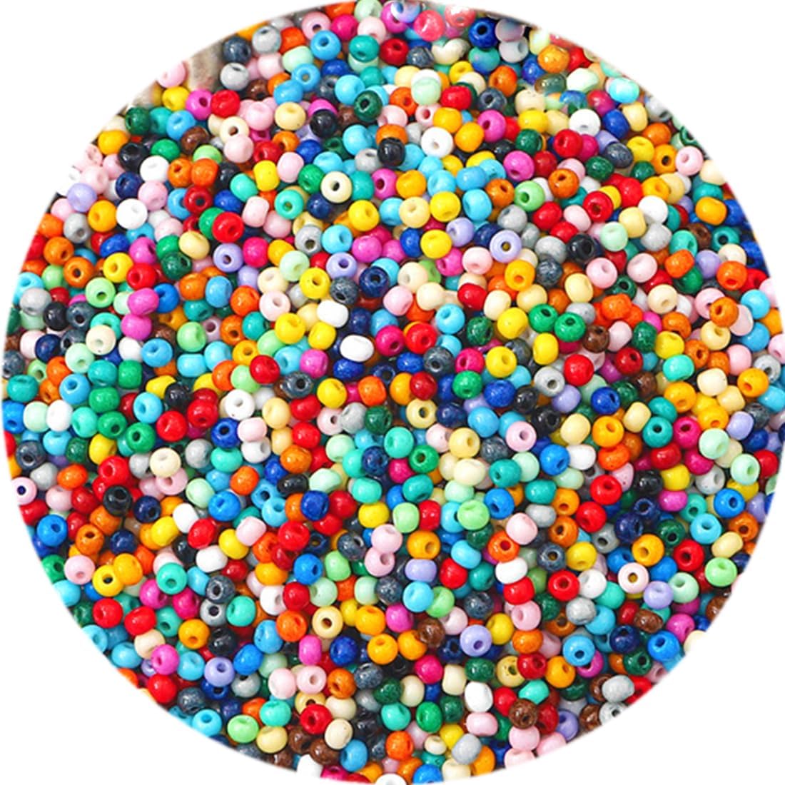 10000 cuentas de semilla de vidrio multicolor a granel, 0.079 in 12/0 pequeñas cuentas espaciadoras de cintura para pulseras, collares, joyería, proyectos de manualidades con pinzas