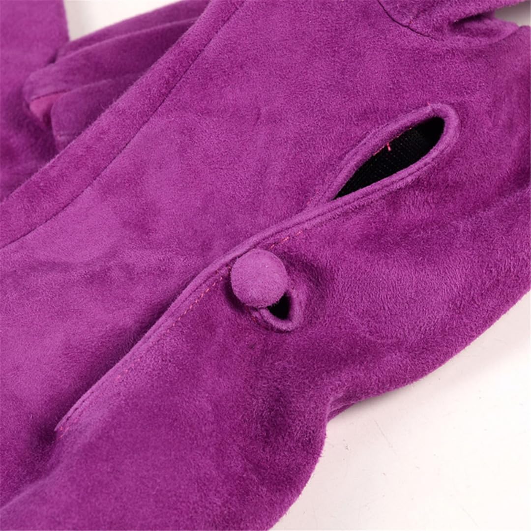Wvapzxx Manoplas De Gamuza Para Mujer Guantes Largos Con Botones De Muñeca Finos De Cuero Genuino De Primavera