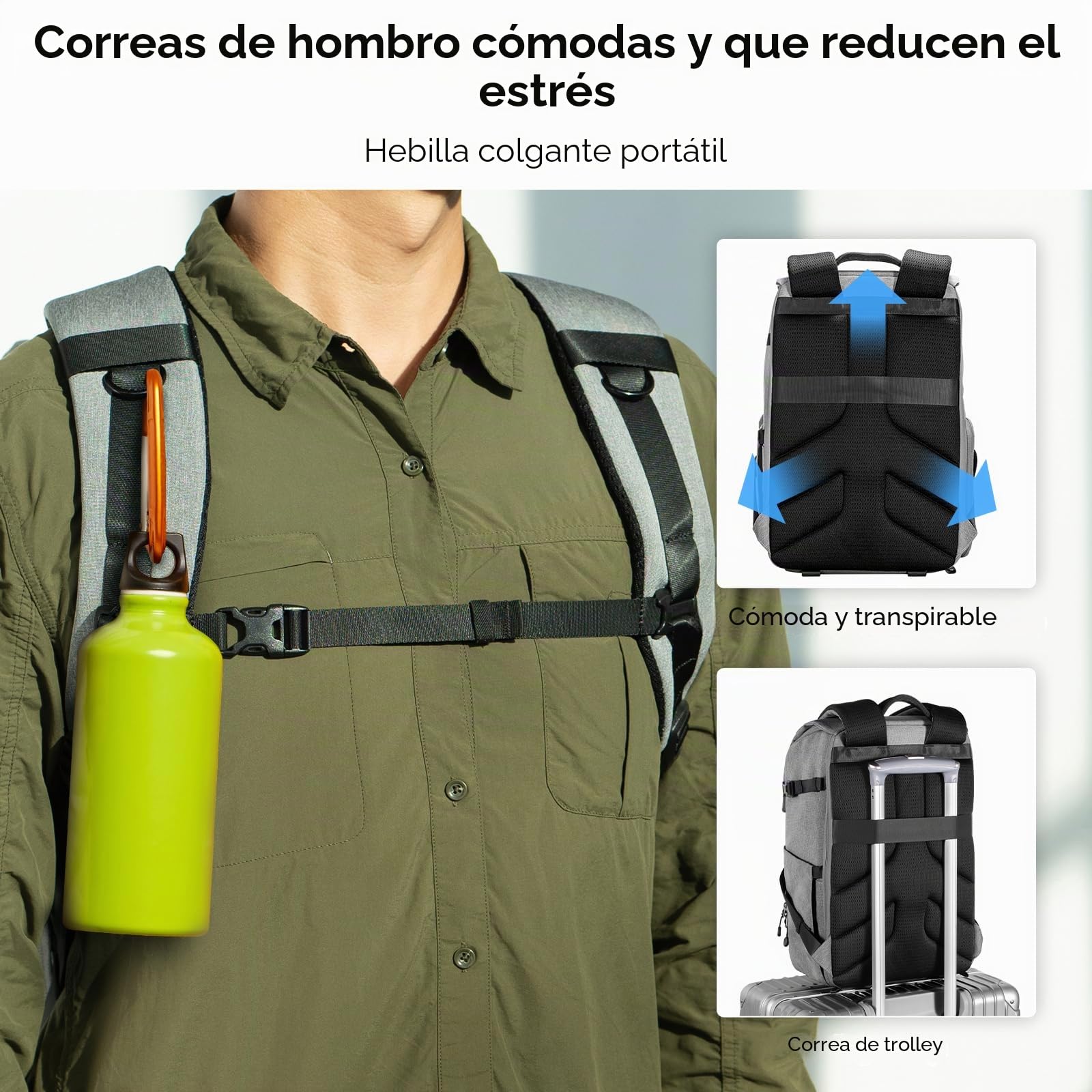 K&F Concept Mochila para cámara de 22 L, Bolsas para cámara de Gran Capacidad con Cubierta para la Lluvia