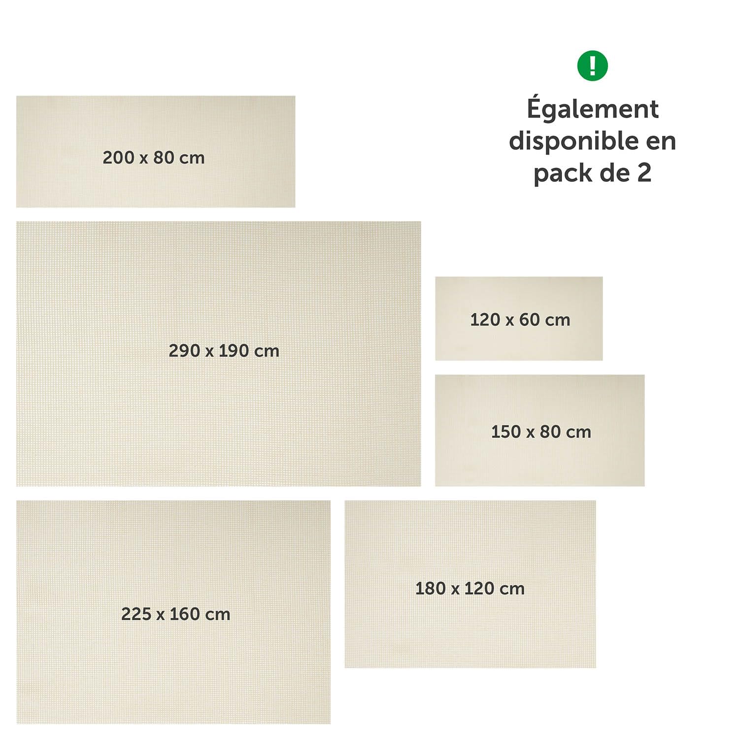 Anti Glisse Tapis Sol Dur Sous-Tapis Antidérapant Blumtal - Latex 60x120cm, Pour Sols Durs, Découpable, Ivoire Latex Anti-glisse