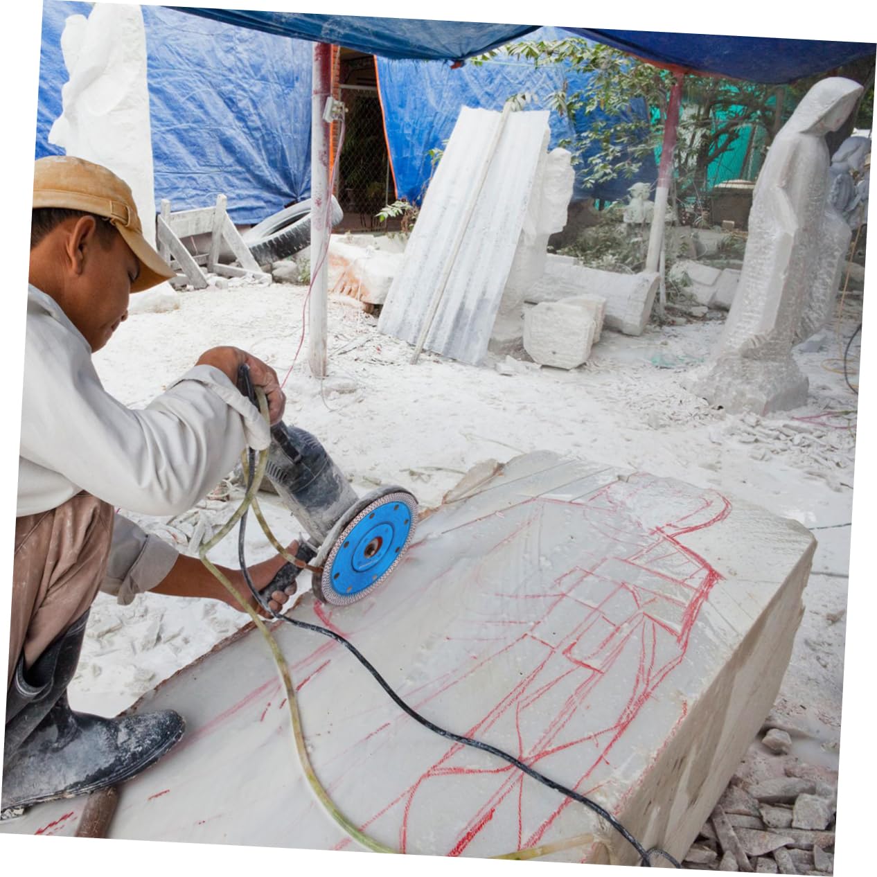 FUNOMOCYA Porcelain Tile Cutter 115mm Diamond Cutting Disc for Angle Grinder Marble Granite Ceramic