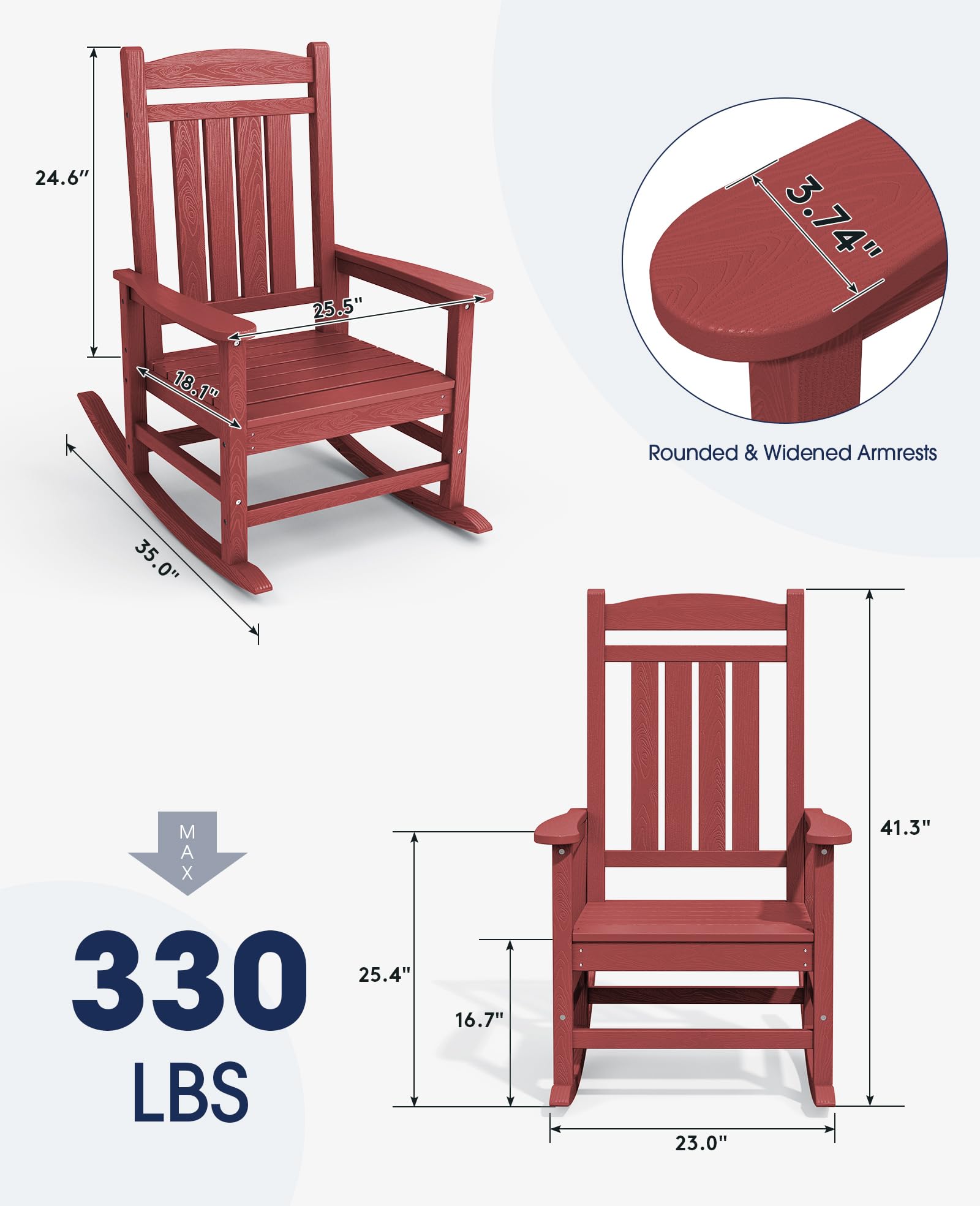 Snapklik.com : Outdoor Rocking Chairs, Weather Resistant Patio Rocking ...
