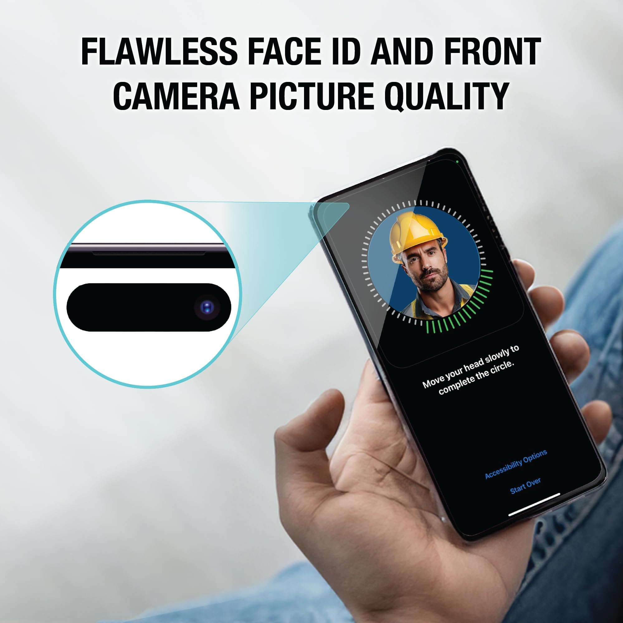 DEWALT Strapazierfähige Displayschutzfolie für iPhone 16 Pro, 2 Stück | Sensorschutz, Dynamic Island Kompatibel, Anti-Spy Panzerglas [9H Härte] Case Friendly Hohe Reaktion, HD Qualität