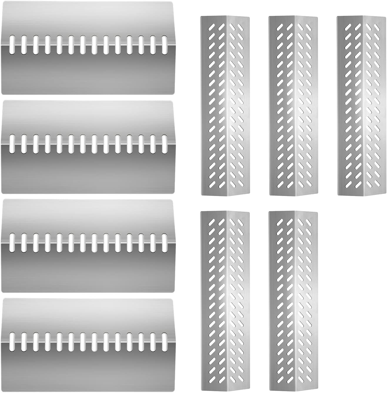 Grill Heat Plates Flame Tamer BBQ Gas Grill Replacement Parts for Bull 16521 16631, 16670 16520, Cal Flame bbq04103000, G Series G5, Brahma 57569, Stainless Steel Tent Shield Burner Cover