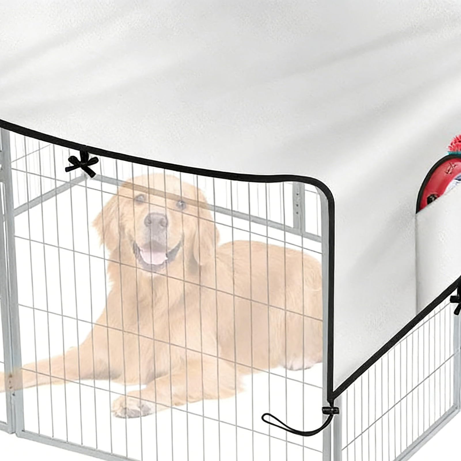 Hundehüttenabdeckung, 210D wasserdichte Oxford-Hundehausabdeckung mit Belüftung, robuste Haustiergehege, Plane für Outdoor-Camping, Terrasse und Hinterhof, UV-beständiger Hundekäfigschutz
