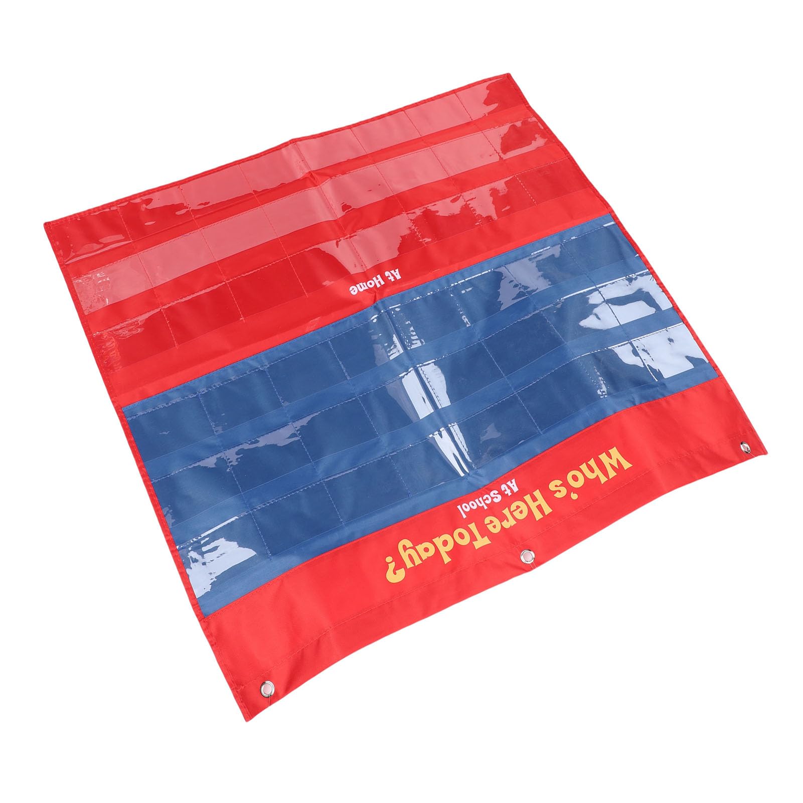 Naroote Tableau de Présence de Poche en Classe, 48 Pochettes Transparentes pour Cartes de Visite, Organisateur de Connexion en Tissu Polyester PVC avec Poches Transparentes, Idéal pour les Enseignants