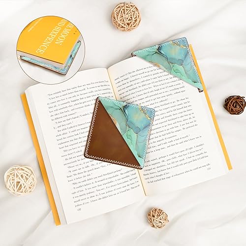 Miniatura 4 de Marcadores de cuero personalizados, accesorios divertidos y lindos para amantes de la lectura, marcadores de página irrompibles para mujeres,