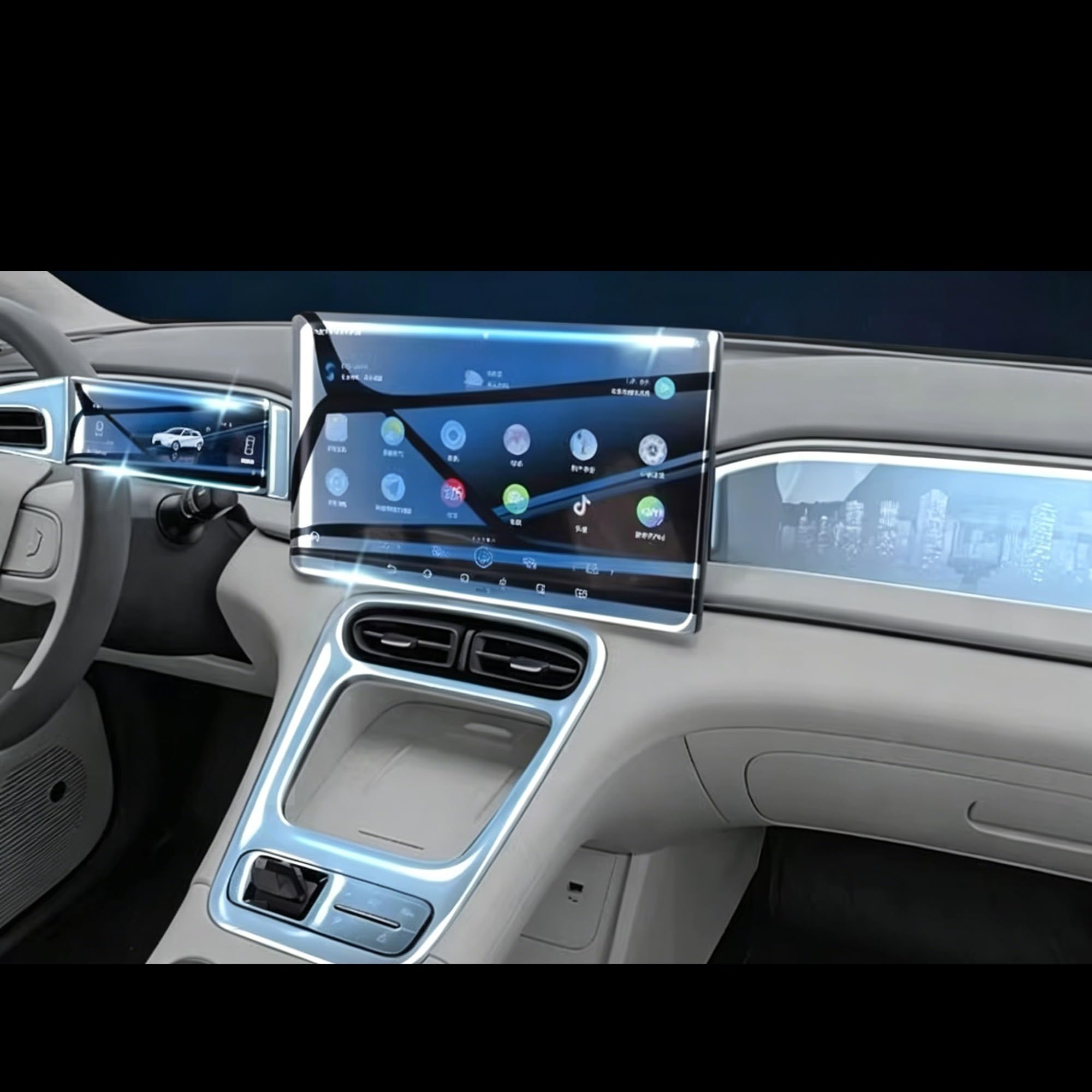 Kompatibel Mit Geely Für Geome Für Xingyuan 2025, Schützende Innenfolie, Kratzfest, Mittelkonsolenbildschirm, HD, Klarer Touchscreen-Schutz Schutzfolie Auto Navi(All)